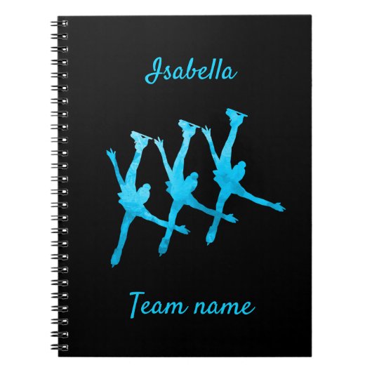 Türkisblau für synchronisiertes Skaten-Notebook Notizblock (Vorderseite)