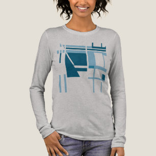 Türkisblau Geometrisch Abstrakt MCM inspiriert Tri-Blend Shirt