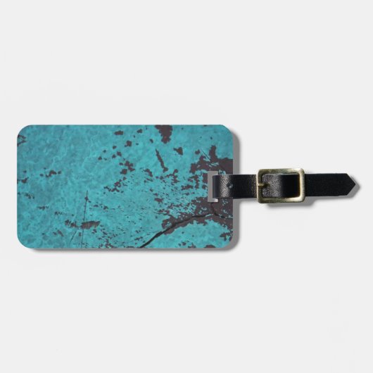 Türkisblau Gepäckanhänger (Vorderseite horizontal)