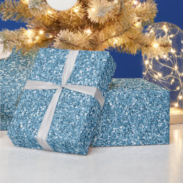 Türkisblau-Glitzer Geschenkpapier