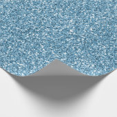 Türkisblau-Glitzer   Geschenkpapier (Ecke)