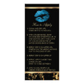 Türkisblau Glitzer Lip - Marmor Werbekarte (Vorne)