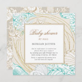 Türkisblau, goldfarbene Babydusche (Vorne/Hinten)