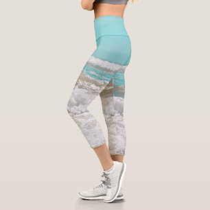 Türkisblau Himmelssee Capri Leggings