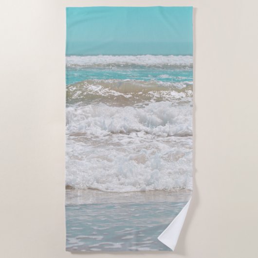 Türkisblau Himmelssee Strandtuch (Vorderseite)