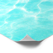 Türkisblau Karibik Ocean Water Beach Poster (Ecke)