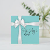 Türkisblau Klassische beste Mama je Feiertagskarte (Stehend Vorderseite)