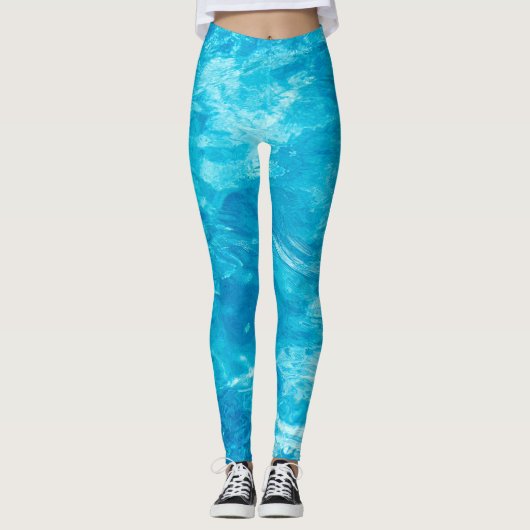 Türkisblau Leggings (Vorderseite)