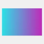 Türkisblau Lila Gradient Geschenkpapier Set (Vorderseite 2)