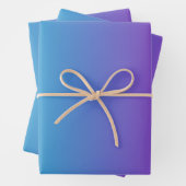 Türkisblau Lila Gradient Geschenkpapier Set (Beispiel)