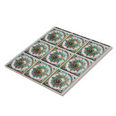 Türkisblau Mandala Inspiriert Fliese (Seite)