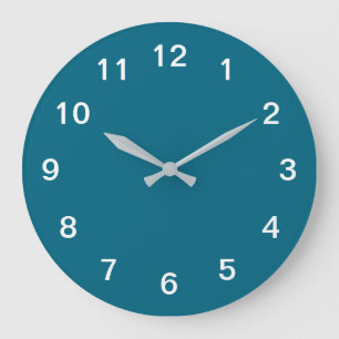 Türkisblau Minimalistische Acrylmauer Große Wanduhr