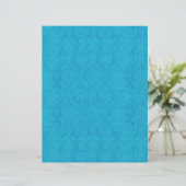 Türkisblau mit Embossed Look Wedding Damask DIY V1 (Stehend Vorderseite)