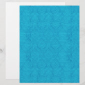 Türkisblau mit Embossed Look Wedding Damask DIY V1 (Vorne/Hinten)