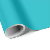 Türkisblau mit fester Farbe Geschenkpapier (Rolleneckpunkt)