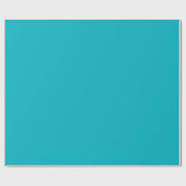 Türkisblau mit fester Farbe Geschenkpapier (Flach)