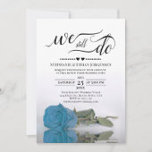 Türkisblau oder Sky Blue Rose machen wir immer noc Einladung (Vorderseite)