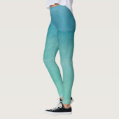 Türkisblau ombre Steigung für Leggings (Links)
