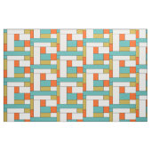 Türkisblau Orange Gold Farbblock Mitte Jahrhundert Stoff (Fat Quarter (45,7 x 55,9 cm))