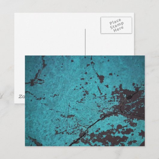 Türkisblau Postkarte (Vorne/Hinten)