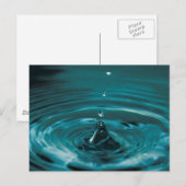 Türkisblau Postkarte (Vorne/Hinten)