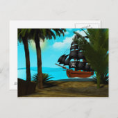 Türkisblau Postkarte (Vorne/Hinten)