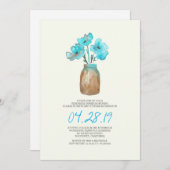 Türkisblau PROBE DINNER Einladung (Vorne/Hinten)