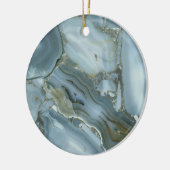 Türkisblau-Risse, graue blaue Marmorverkleidung Keramik Ornament (Links)