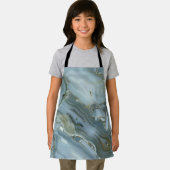 Türkisblau-Risse, graue blaue Marmorverkleidung Schürze (Insitu)