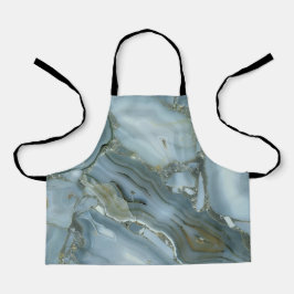 Türkisblau-Risse, graue blaue Marmorverkleidung Schürze
