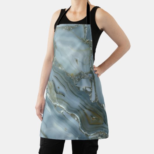 Türkisblau-Risse, graue blaue Marmorverkleidung Schürze (InSitu)