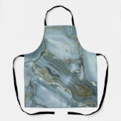 Türkisblau-Risse, graue blaue Marmorverkleidung Schürze (Vorderseite)