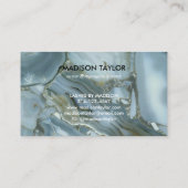 Türkisblau-Risse, graue blaue Marmorverkleidung Visitenkarte (Rückseite)