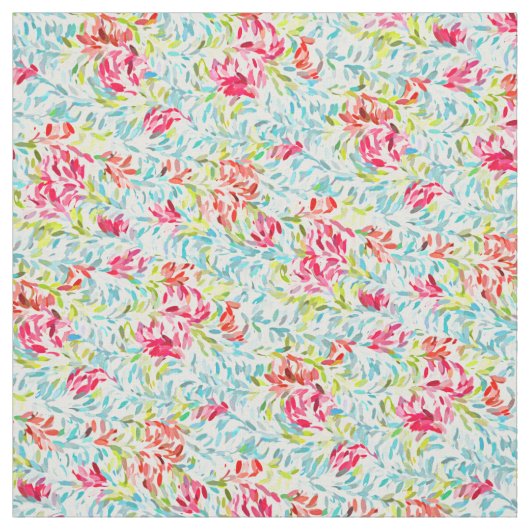Türkisblau Rosa Spritzer Rosa grüne Farbe Stoff (Muster)
