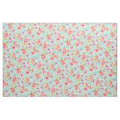 Türkisblau Rosa Spritzer Rosa grüne Farbe Stoff (Fat Quarter (45,7 x 55,9 cm))