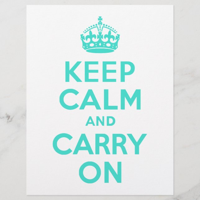 Türkisblau ruhig bleiben und weiter fahren (Vorderseite)