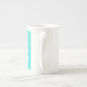 Türkisblau ruhig bleiben und weiter fahren porzellantasse (Rückseite)