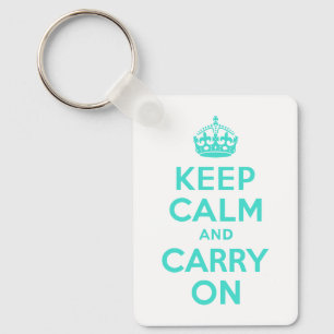 Türkisblau ruhig bleiben und weiter fahren schlüsselanhänger