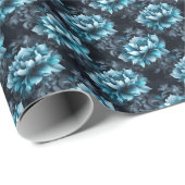 Türkisblau, schwarz geschenkpapier (Rolleneckpunkt)