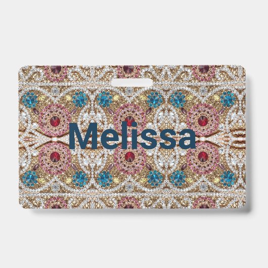 Türkisblau, silber, bordeauxrot, pink, böhmisch ausweis (Vorderseite)