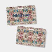 Türkisblau, silber, bordeauxrot, pink, böhmisch ausweis (Vorder- & Rückseite)