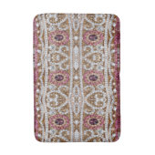 Türkisblau, silber, bordeauxrot, pink, böhmisch badematte (Vorderseite Vertikal)