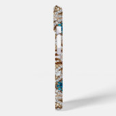 Türkisblau, silber, bordeauxrot, pink, böhmisch Case-Mate iPhone hülle (Rückseite / Links)