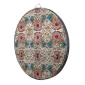 Türkisblau, silber, bordeauxrot, pink, böhmisch dartscheibe (Vorderseite rechts)