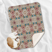 Türkisblau, silber, bordeauxrot, pink, böhmisch sherpadecke