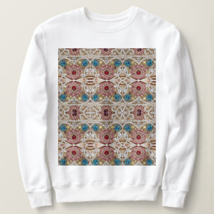 Türkisblau, silber, bordeauxrot, pink, böhmisch sweatshirt