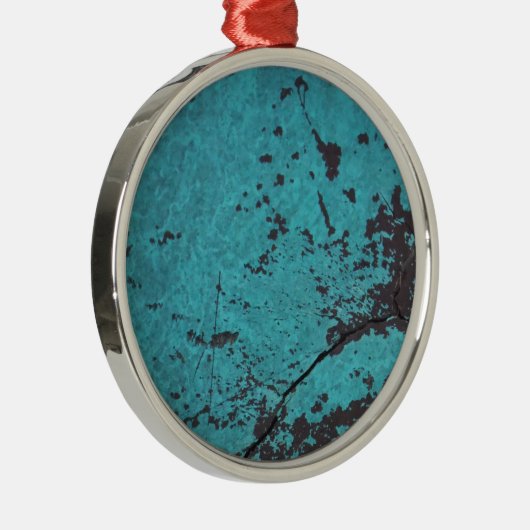 Türkisblau Silbernes Ornament (Rechts)