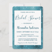Türkisblau Sparkle Bridal Dusche Einladung (Vorderseite)