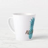 Türkisblau Tropischer Ananas Aloha Milchtasse (Linke Ecke)