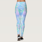 Türkisblau, türkisblau, Aquarell, handgezeichnet M Leggings (Rückseite)